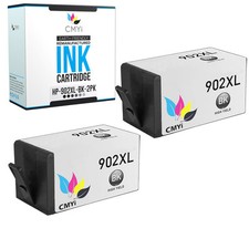 Compatible HP 902 Black Ink Cartridge XL 2PK for OfficeJet Pro 6958, 6960, 6978