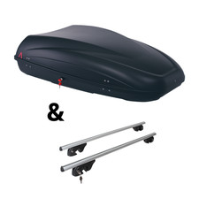 Für Peugeot 407 Break SW 6E / 6D - Dachträger Menabo Sherman & Dachbox Krono 400