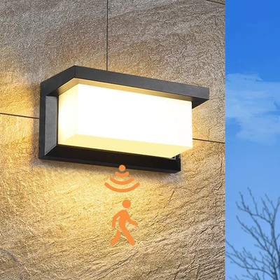 LED Wall Light with Motion Sensor AC85-265V Exterior Anthracite Porch Balcony Ga