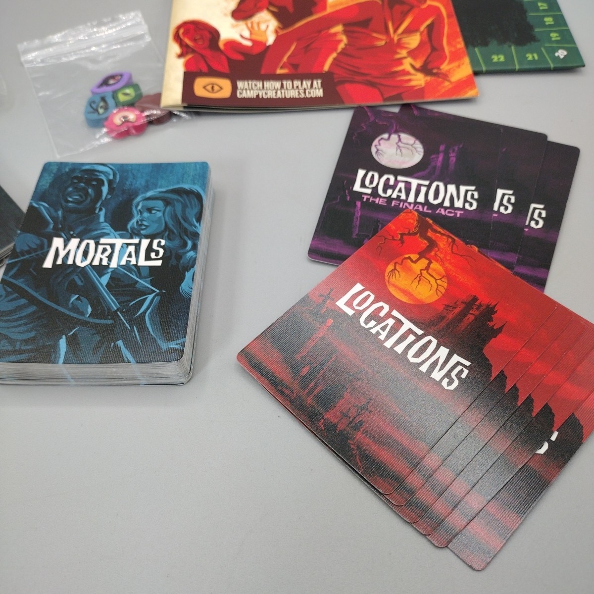 Campy Creatures Ghoulish Game of Deduction Bluffing Board Game MISSING 1 CARD