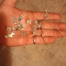 Silver Tone Metal Charm Lot, Assorted Mixed Designs for Jewelry Making