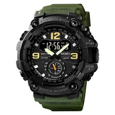 Mens Analog Digital Dual Display Sports Watches Military Multifunctional 50M ...