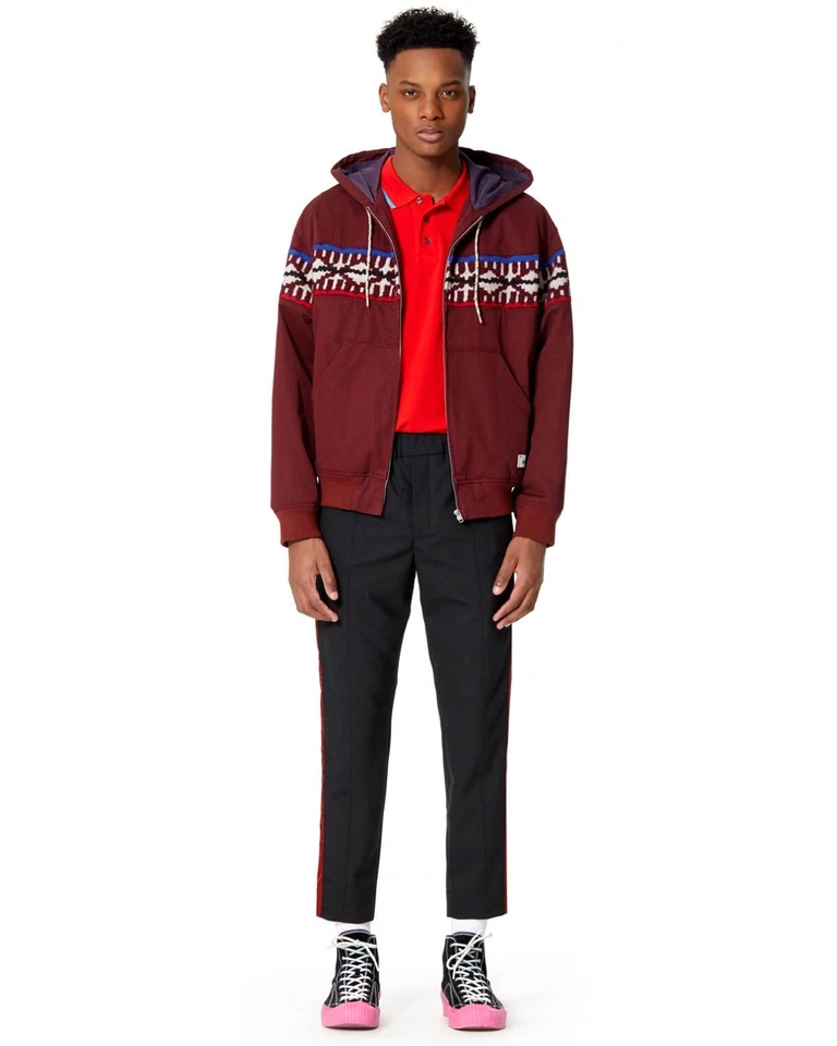 Chaqueta con capucha Kenzo Expedition pequeña borgoña para hombre Foto 3 de 4