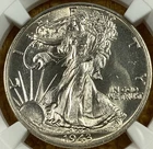 1943 Walking Liberty Half Dollar 50c NGC UNC Details Cleaned. (2004 ) FREE SHIP.