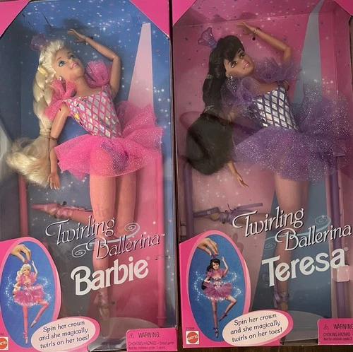 Barbie Ballerina Set Of 2: Twirling Ballerina Barbie & Teresa NRFB MIB, Vintage