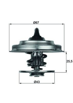 MAHLE Thermostat Kühlmittel TX 18 87D für MERCEDES JAGUAR W128 XK XJ W123 W124 1