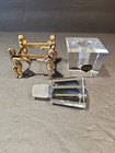 Vintage Tilso Hand Cut & Polished Crystal Perfume On Gold Tone Cherub Stand — photo 6