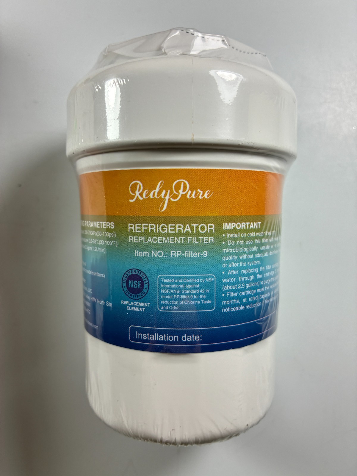 Redy Pure Water Filter RP-FILTER-9/9P GE Hotpoint Kenmore Twist-In NEW SEALED