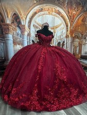 Appliques Quinceanera Dress Corset BallGown Off Shoulder Women Wear Tulle Custom