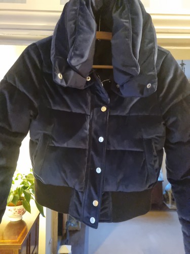 Missguided Women's Navy Padded Jacket Size 8 - Picture 2 of 8