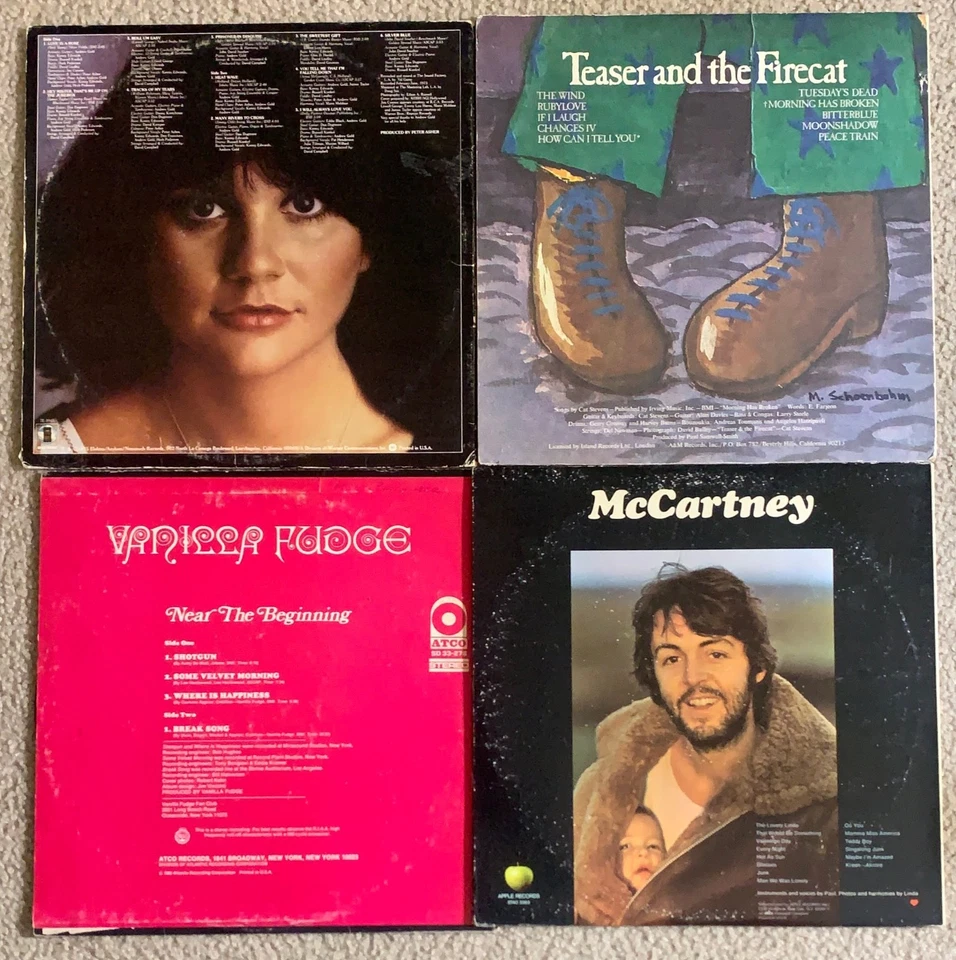 Lot A - 8 classic rock vinyl records. McCartney, Styx, Cat Stevens...VG to VG+ - Image 3 of 4