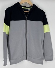 The Children s Place Boys Colorblock Scuba Zip Up Hoodie - Gray Size 16