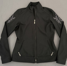 Ariat Softshell Jacket Womens Small Black Embroidered Western Zip Up  Pockets