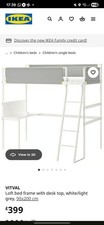 IKEA VITVAL high/loft Bed, White.