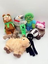 Minecraft Plush Lot Skeleton Enderman Wolf Zombie Bager Mojang Jinx Figures 9PCS