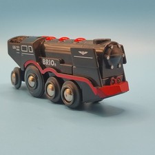 Very Rare Brio World 33216 Great Steam Engine Battery Train Thomas Wooden...