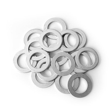 50 Pcs Oil Drain Plug Gasket - 14mm OEM Aluminum Oil Drain Plug Washer Gasket...