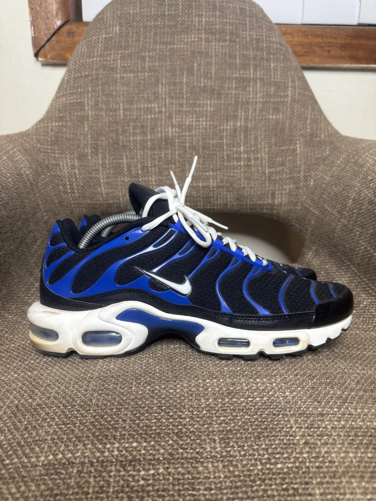 Nike Air Max Plus TN Black Racer Blue 2021 US 10 Used Worn Once No Box