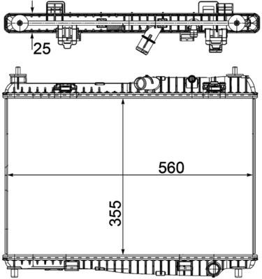 ENGINE COOLING RADIATOR MAHLE ORIGINAL CR 1135 000P A FOR FORD FIESTA VI,B-MAX - Picture 3 of 12