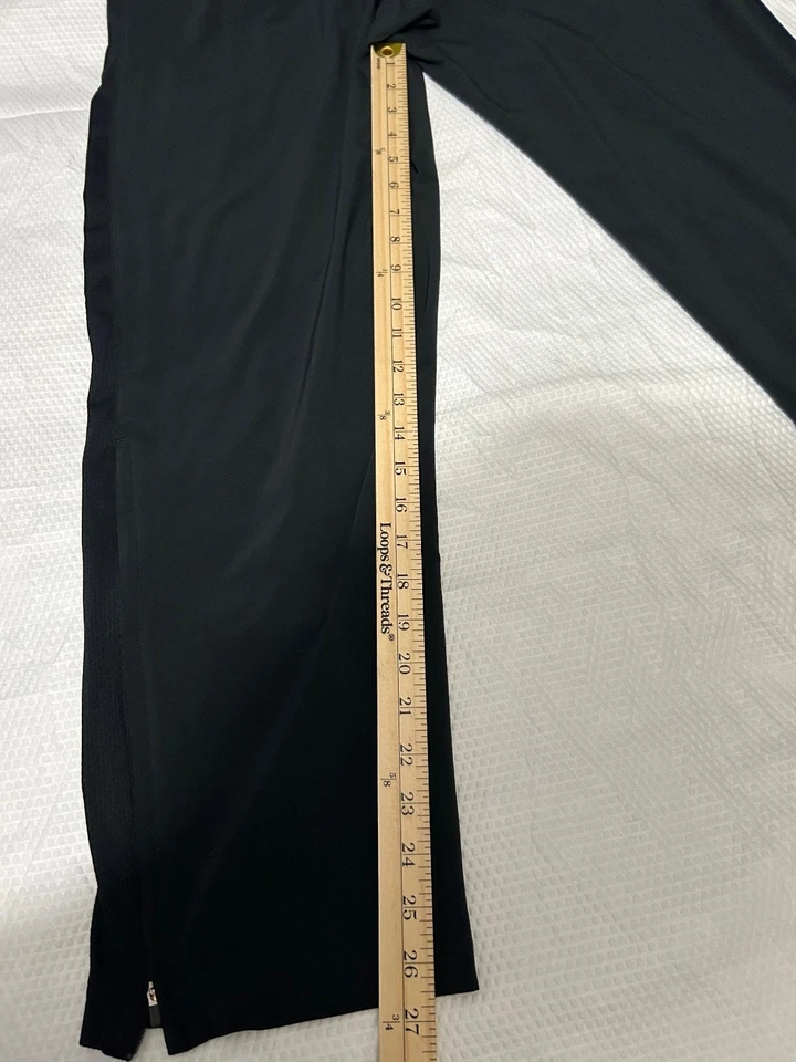 Nike Livestrong Pants Mens Small Black Yellow Swoosh Windbreaker Ankle Zip Y2K - Image 3 of 4