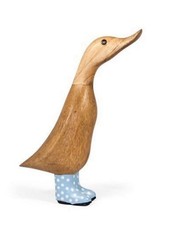 DCUK Duckling Wearing Spotty Blue Welly Boots Figurine