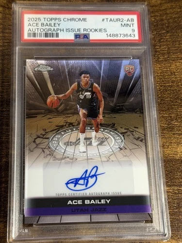 2025 Topps Chrome Ace Bailey Refractors (PSA 9)