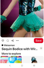 Recital, Solo, Dancer, Twirler, Baton Weissman Leotard Costume 9/10 SA 11085