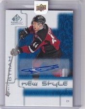 2019-20 SP Game Used CHL Edition 2000-01 New Style Tribute Blue Bowen Byram Auto