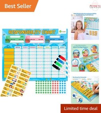 Magnetic Chore Chart for Kids Daily Routine Responsibility  Star Rewards