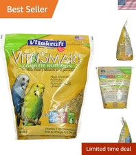 Vita Smart Gourmet Parakeet Food - Vitamin-Fortified 2lb Bag for Happy Birds