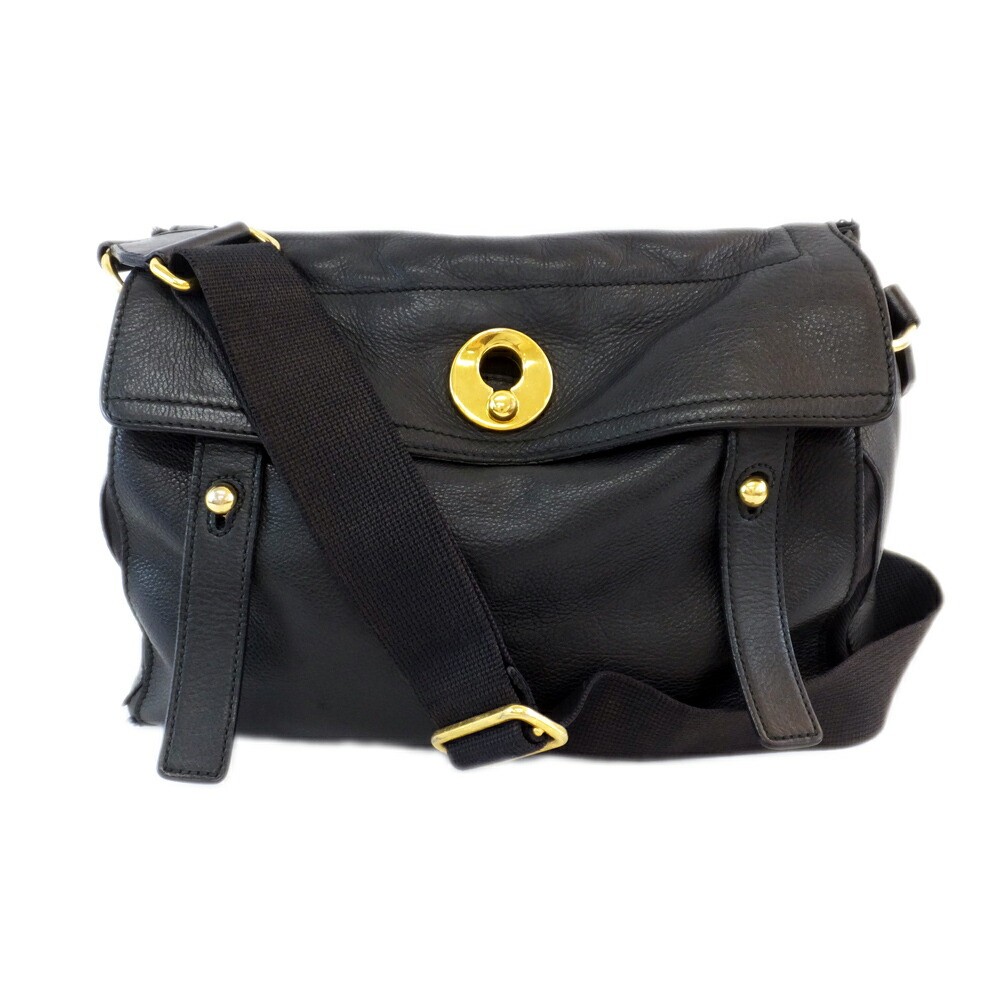 Borsa a tracolla Y0727 Saint Laurent punta musa nera oro ferramenta usata