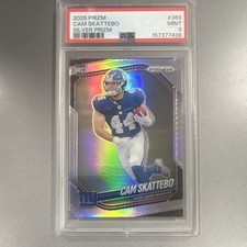 2025 Panini Prizm Cam Skattebo RC Rookies #363 Silver Prizm PSA 9 - Giants