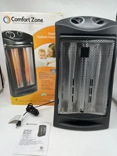 Comfort Zone Quartz Radiant Heater Model CZQTV007BK Black Home Appliances