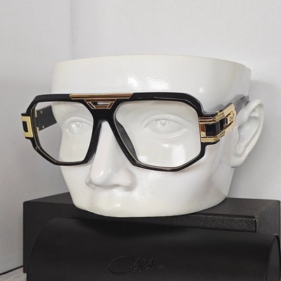 Cazal 607 Cazal Glasses Cazal Glasses Black Golden Frame Clear