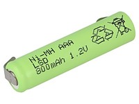 AAA80 Bl Batt: Ni-Mh AAA,R3 1,2V 800Mah LöTpläTtchen Ø10,1X46Mm Jjj
