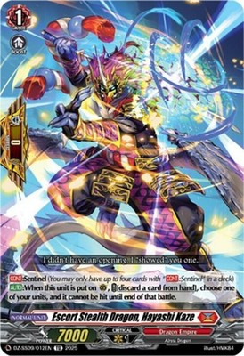 x1 Escort Stealth Dragon, Hayashi Kaze - DZ-SS09/012EN - TD CFV M/NM