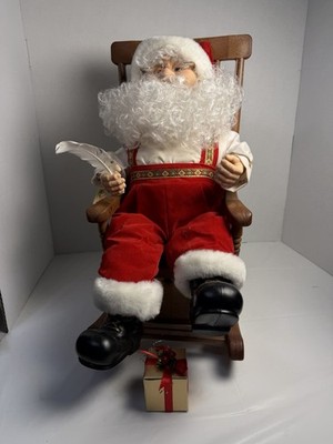 Telco Motion-ette Santa Rocking Chair Animated 18'' Tested Works Box