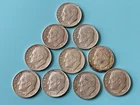 90% Silver Roosevelt Dimes {Lot of 10]  1964 P&D Mint  (FREE SHIP)  #6