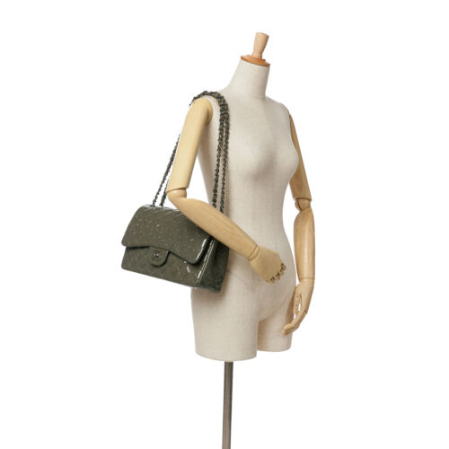 Authenticated Chanel Jumbo Classic Patent Double Flap Green - Picture 11 of 11