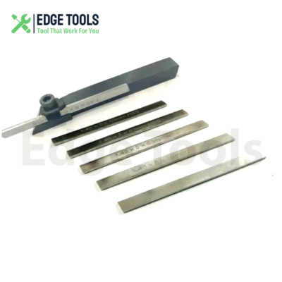 Mini Parting Tool Cut off Holder 10mm with 6Pcs HSS Blades for Mini Lathes USA
