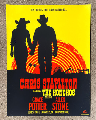 Chris Stapleton   Hollywood Bowl 2024   18''x24'' By NateMoonLife