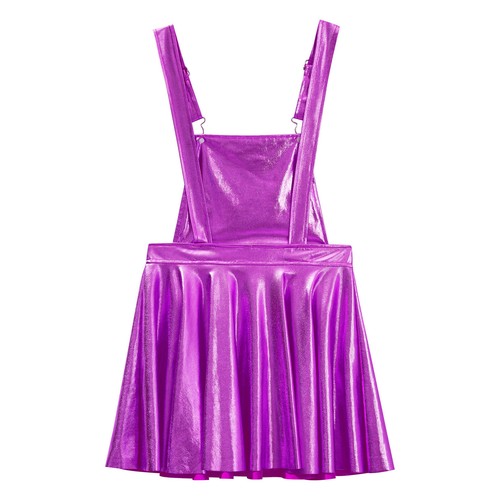 Kids Girl's Dresses Metallic Dress With Pocket Leisure Overalls Criss Cross - Picture 50 of 55