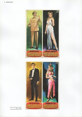 2002 Vintage JAMES BOND 007 ''CASINO ROYALE'' ITALIAN MINI POSTERS Art Plate Litho