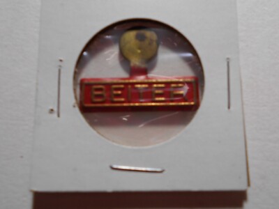 1-1/8'' Beiter unknown state and office litho tab pinback button