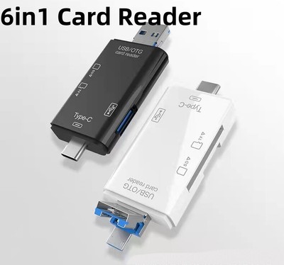 SD Micro SD Card Reader USB 3.0, Type C  SD Universal Kartenleser 6 in 1 Handy