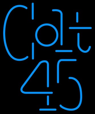 Colt 45 Logo 10'' Vivid LED Neon Sign Light Lamp Nightlight Beer Bar Wall Pub VL