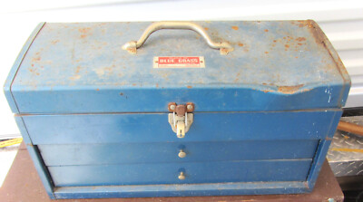 Vintage Belknap Blue Grass Tool Box T5-BG 3720 Double Tray | eBay