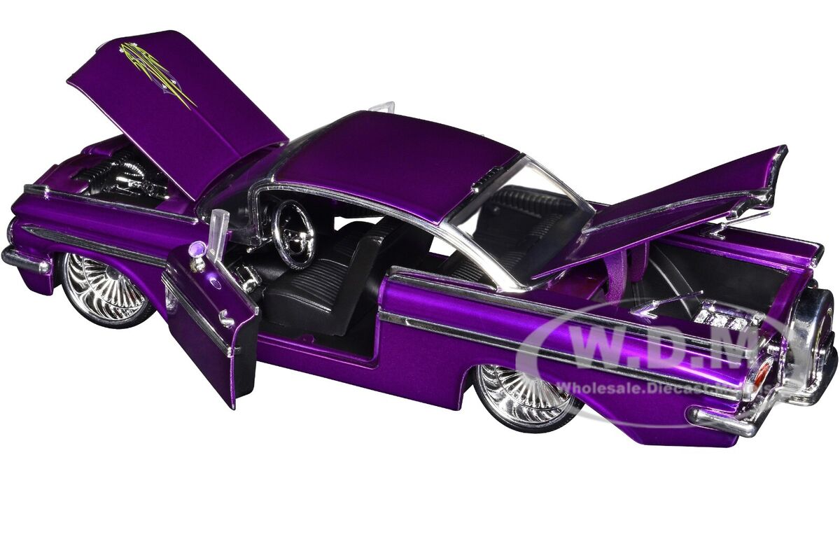 1959 CHEVROLET IMPALA LOWRIDER CANDY PURPLE W/DUB WHEELS 1 1959 CHEVROLET IMPALA LOWRIDER CANDY PURPLE W/DUB WHEELS 1