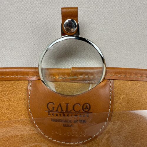 Orvis Galco Travel Map Road Atlas Leather Case with Magnifying Glass Made in USA - Picture 10 of 13
