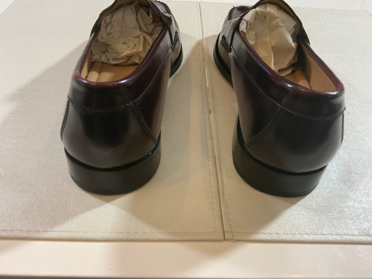 Vintage Johnston Murphy Hayes Burgundy Maroon Oxblood Leather Penny Loafer 11.5 Johnston & Murphy Men main image 4